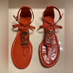 COACH coral sandals